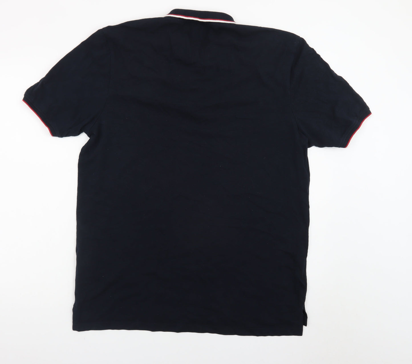 Police Men’s Navy Short Sleeve Cotton Polo Shirt XXL Classic Fit