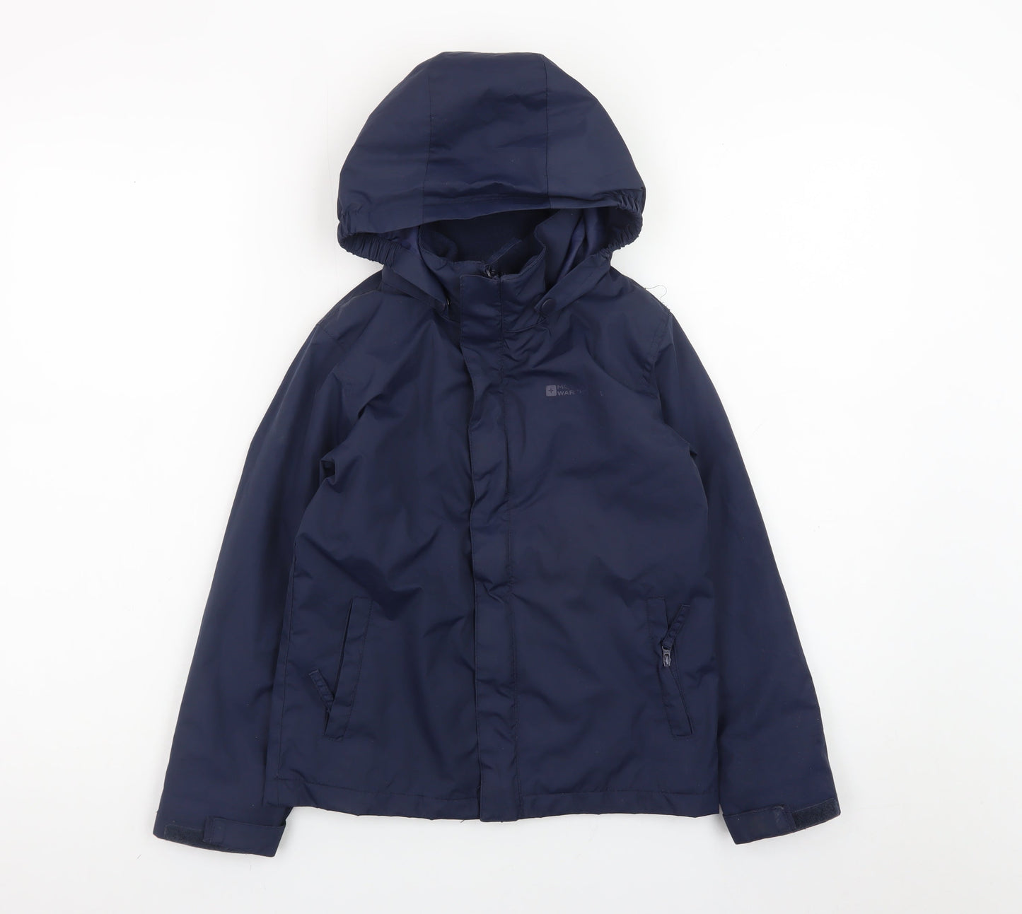 Mountain Warehouse Boys Navy Waterproof Hooded Rain Coat 7-8 Years