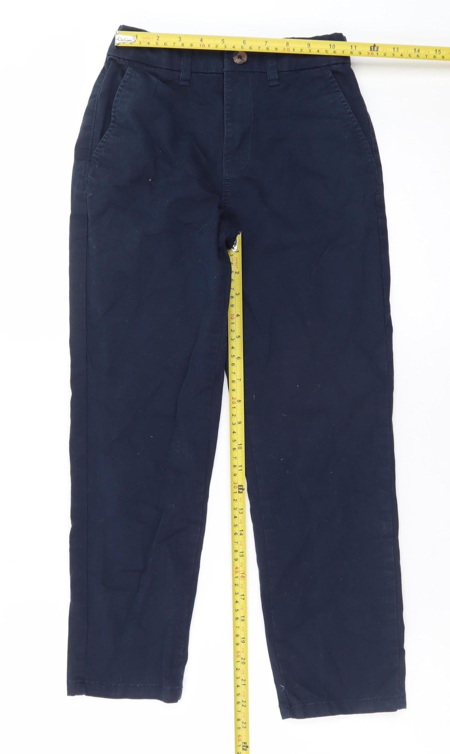Dunnes Stores Boys Blue Chino Trousers 9-10 Years Regular Fit