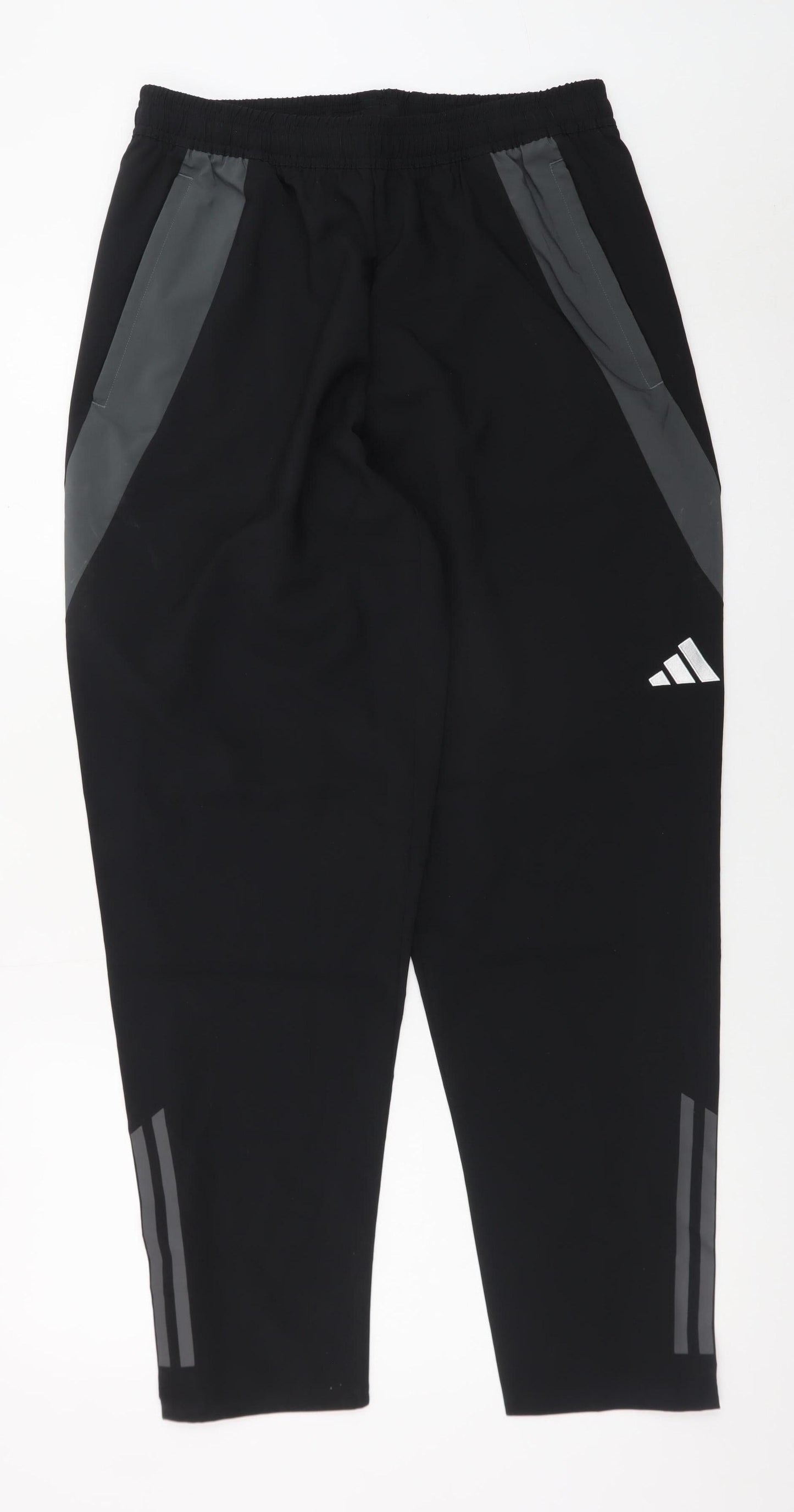 Adidas Womens Black Jogger Trousers M Regular Fit Reflective Sportswear