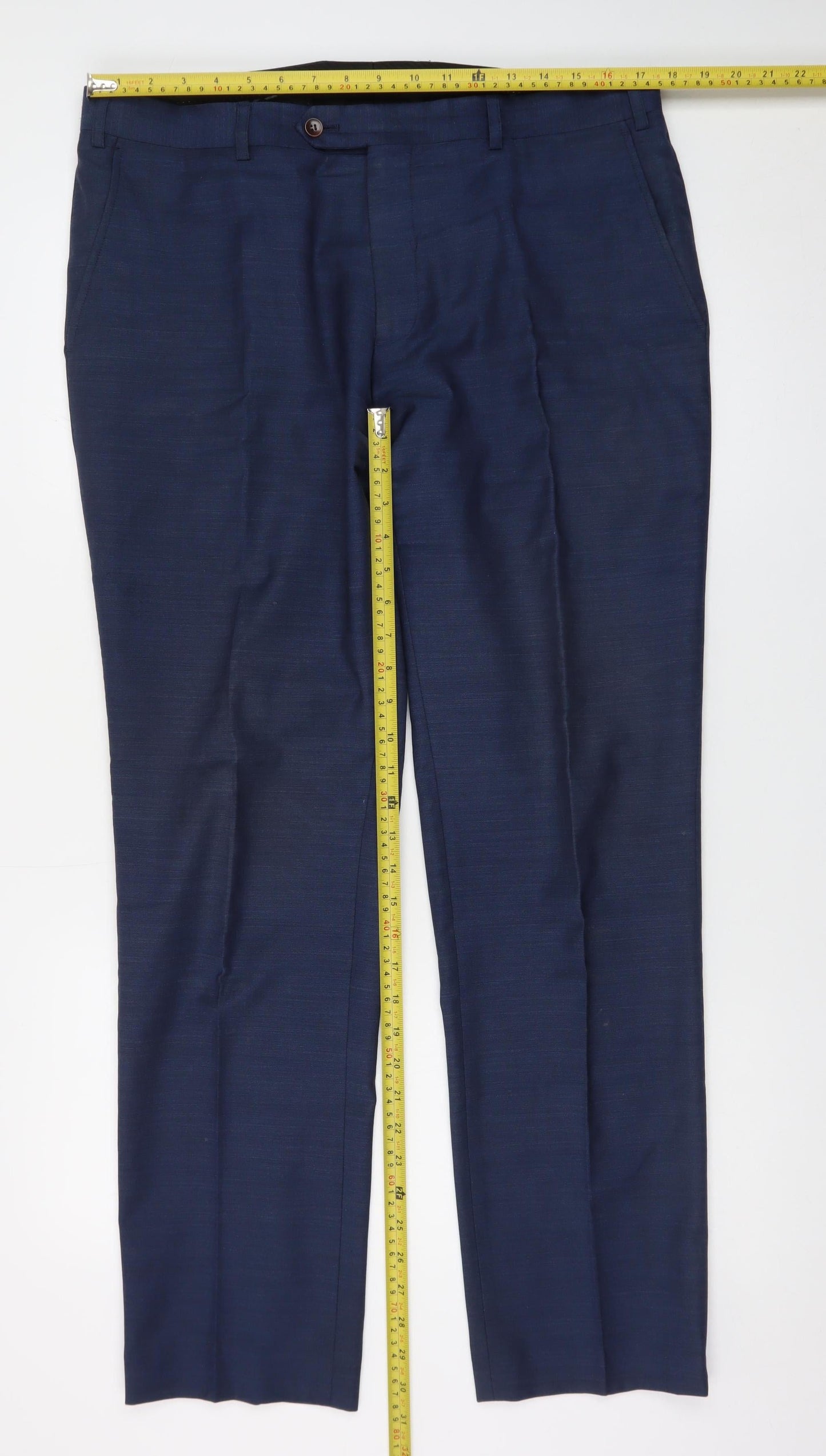Daniel Grahame Men's Blue 36R Dress Pants Wool Blend Trousers