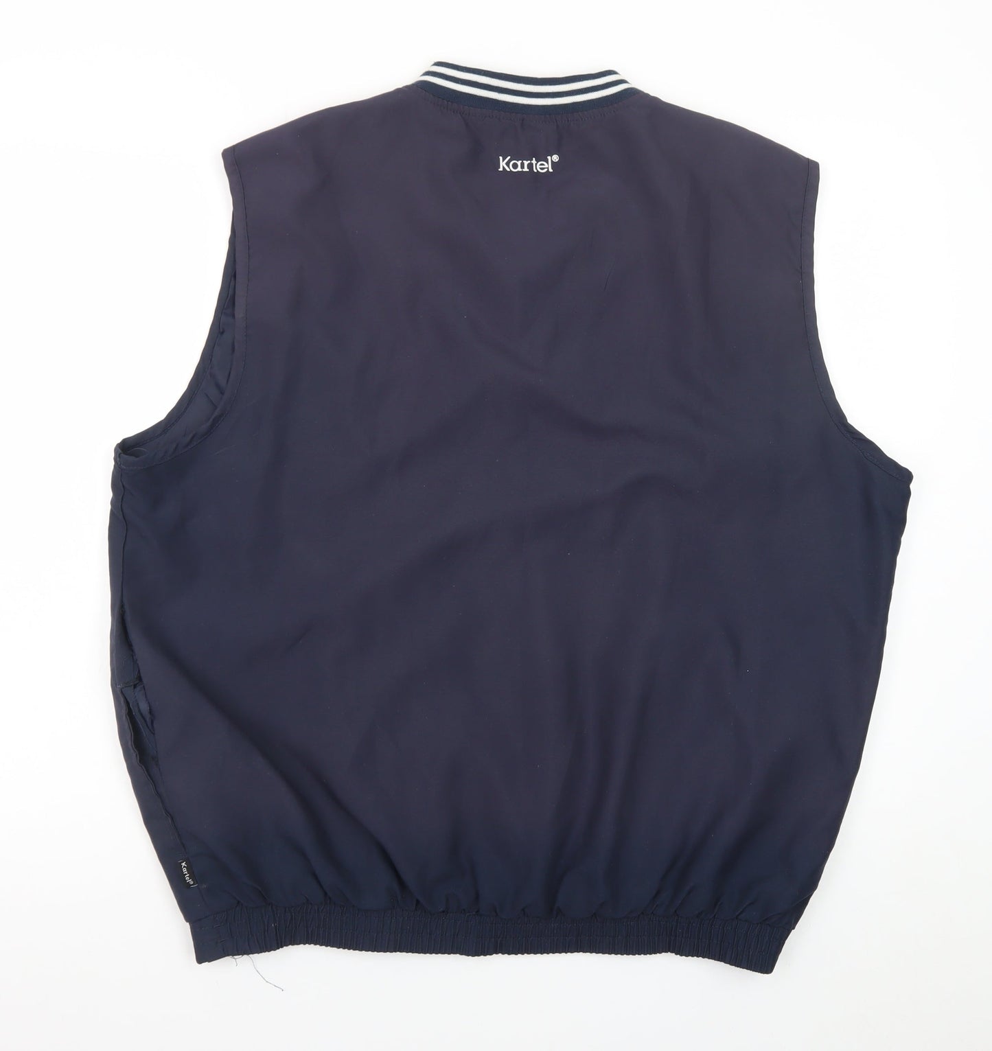 Kartel Men's Blue Sleeveless V-Neck Lightweight T-Shirt M