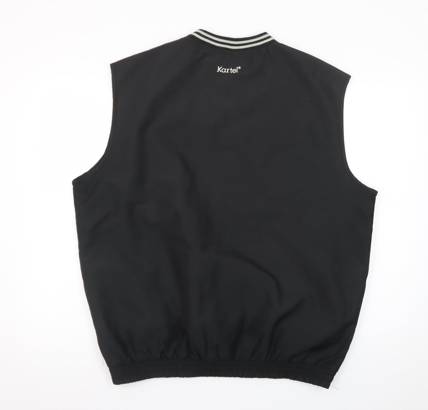 Kartel Men's Black Sleeveless V-Neck Regular Fit T-Shirt M