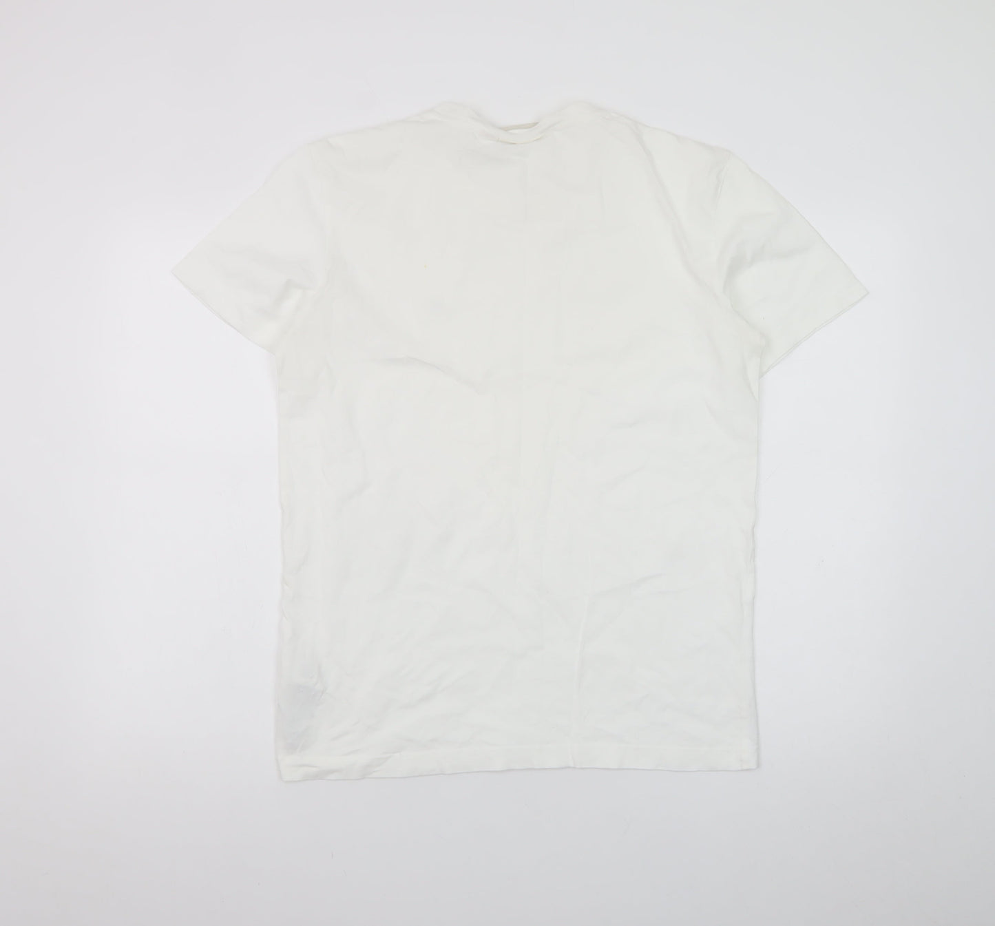 Calvin Klein Jeans Women's White Cotton Crew Neck T-Shirt Size S