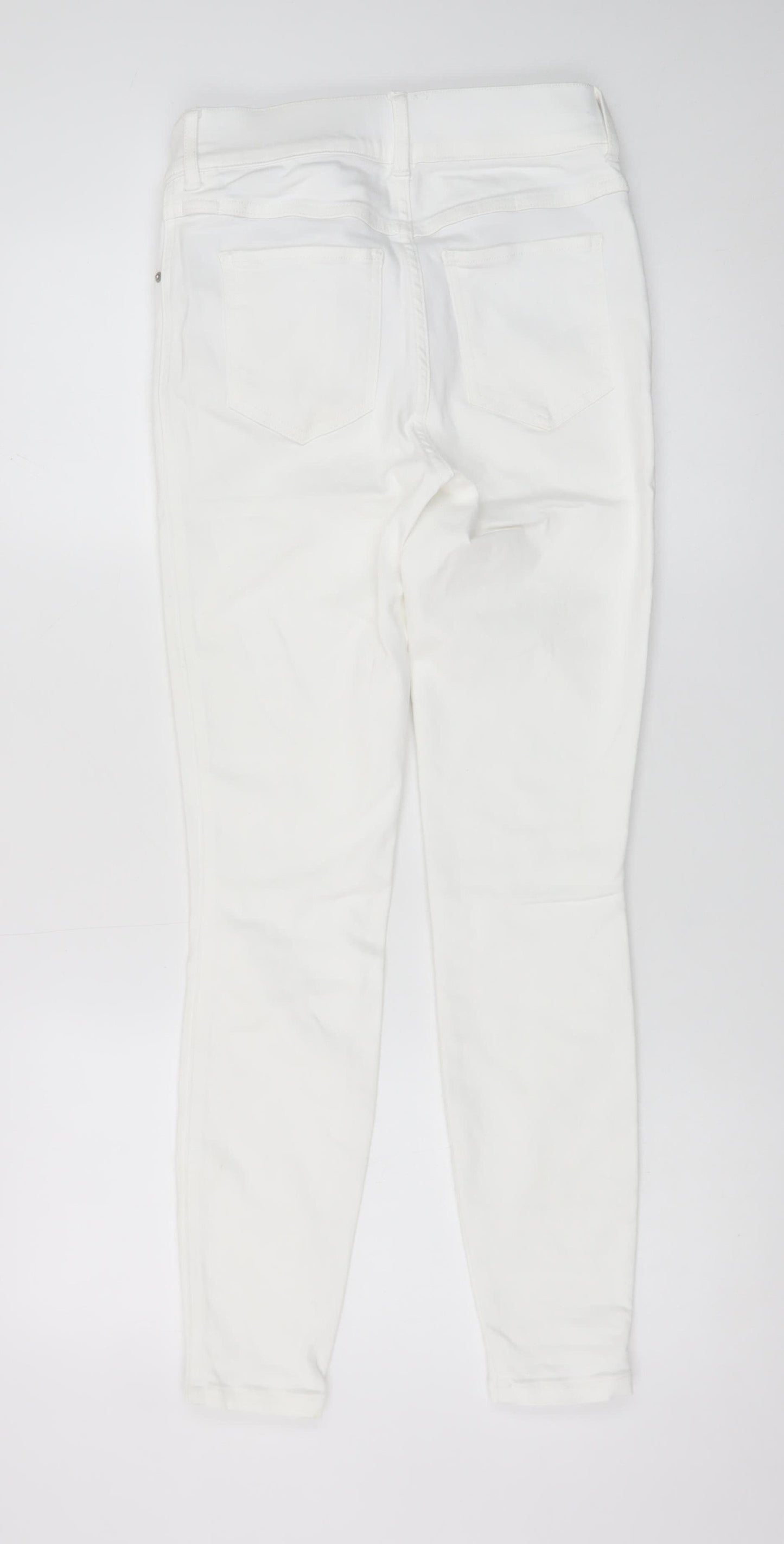 Spanx Women White Skinny Jeans Size S Slim Fit Stretch Denim