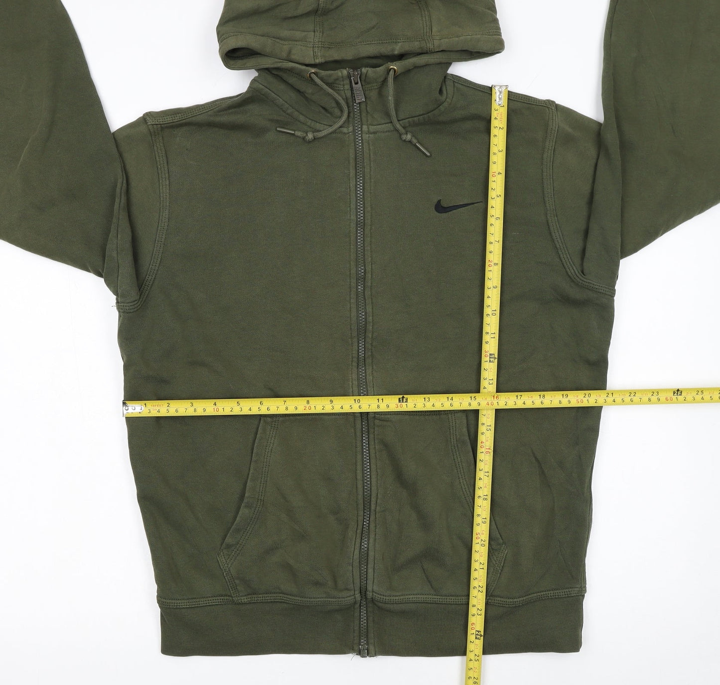 Nike Men's Green Full Zip Hoodie M Regular Fit Sportswear
