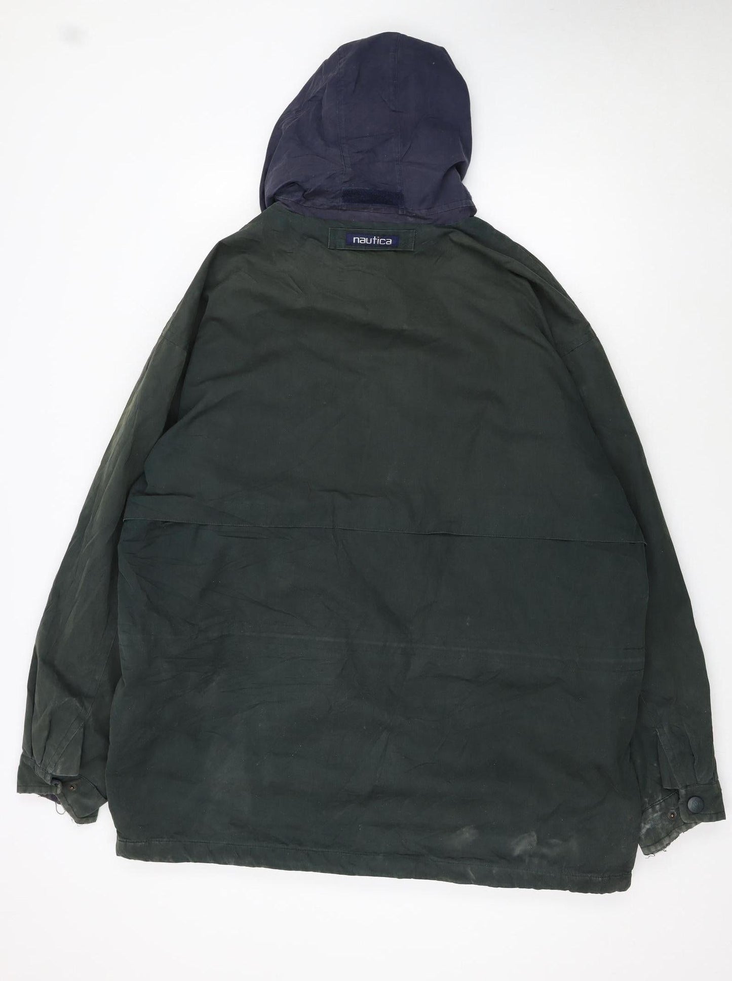 Nautica Boys Green XL Hooded Full Zip Canvas Hoodie Jacket