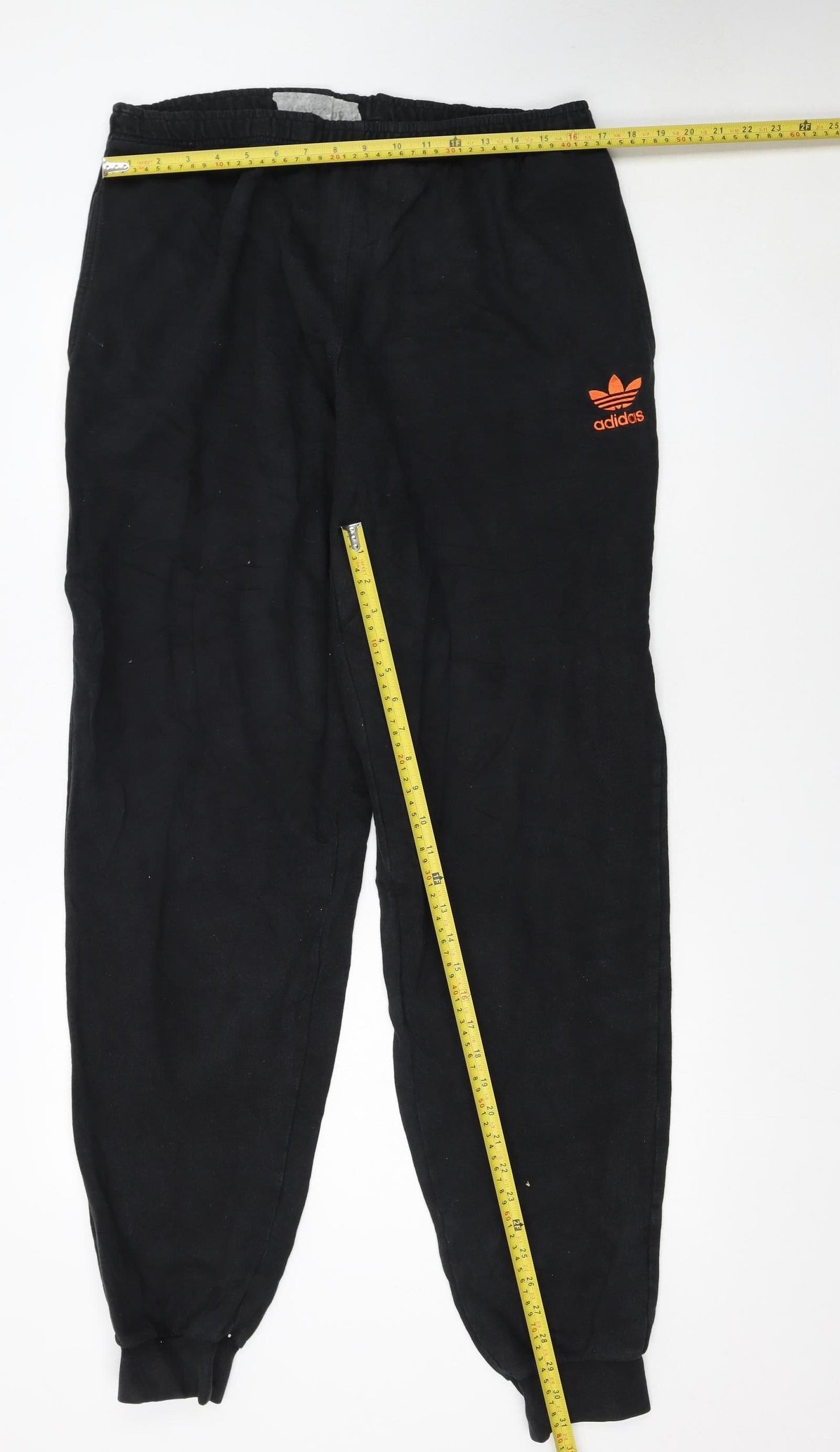 Adidas Mens Black Jogger Sweatpants L Regular Fit Elastic Waist