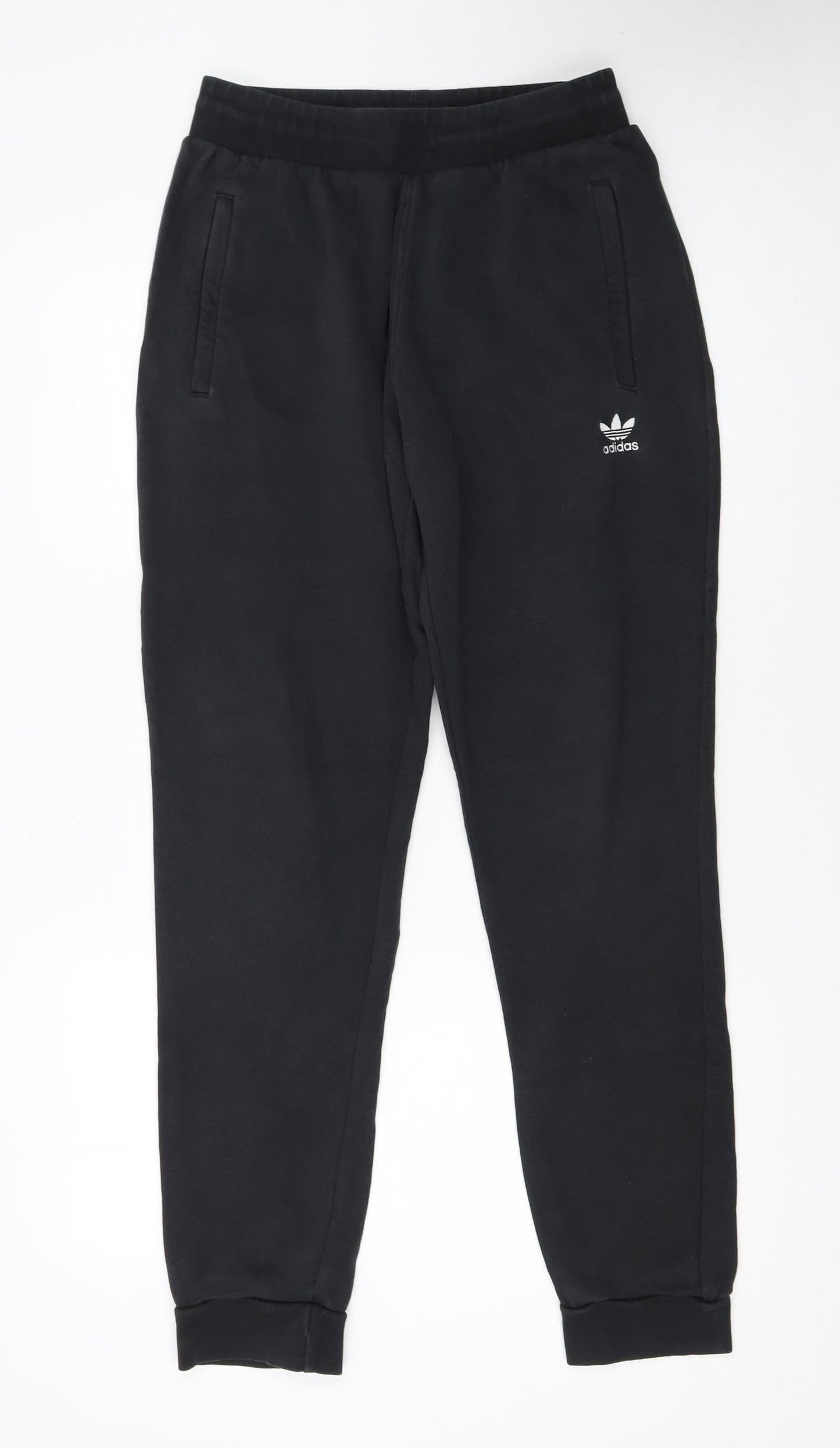 Adidas Men Black Jogger Sweatpants M Fleece Casual Tapered