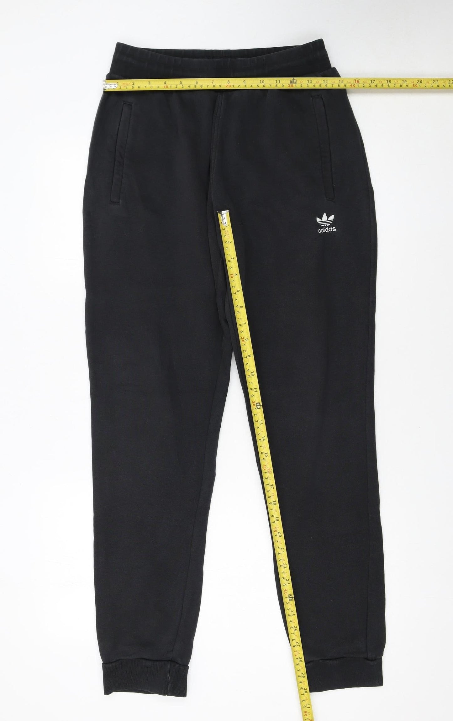 Adidas Men Black Jogger Sweatpants M Fleece Casual Tapered