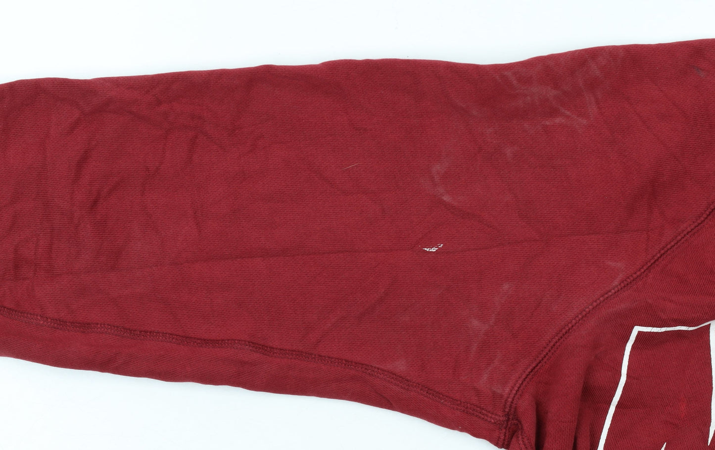 Nike Men's Red Pullover Hoodie S Graphic Print Cotton Blend
