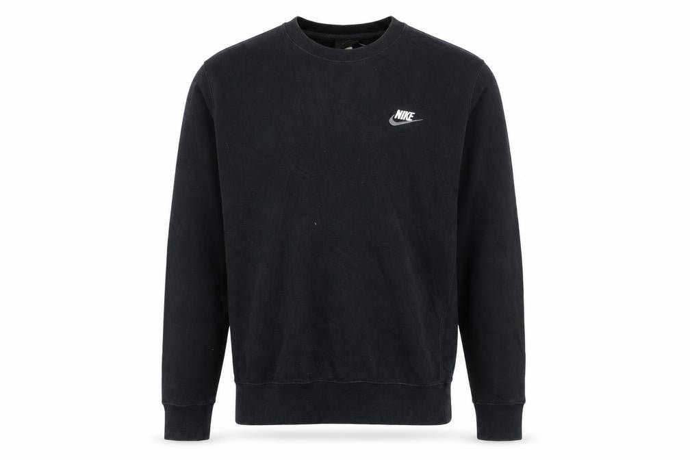 Nike Men Black Small Pullover Crew Neck Fleece Sweatshirt
