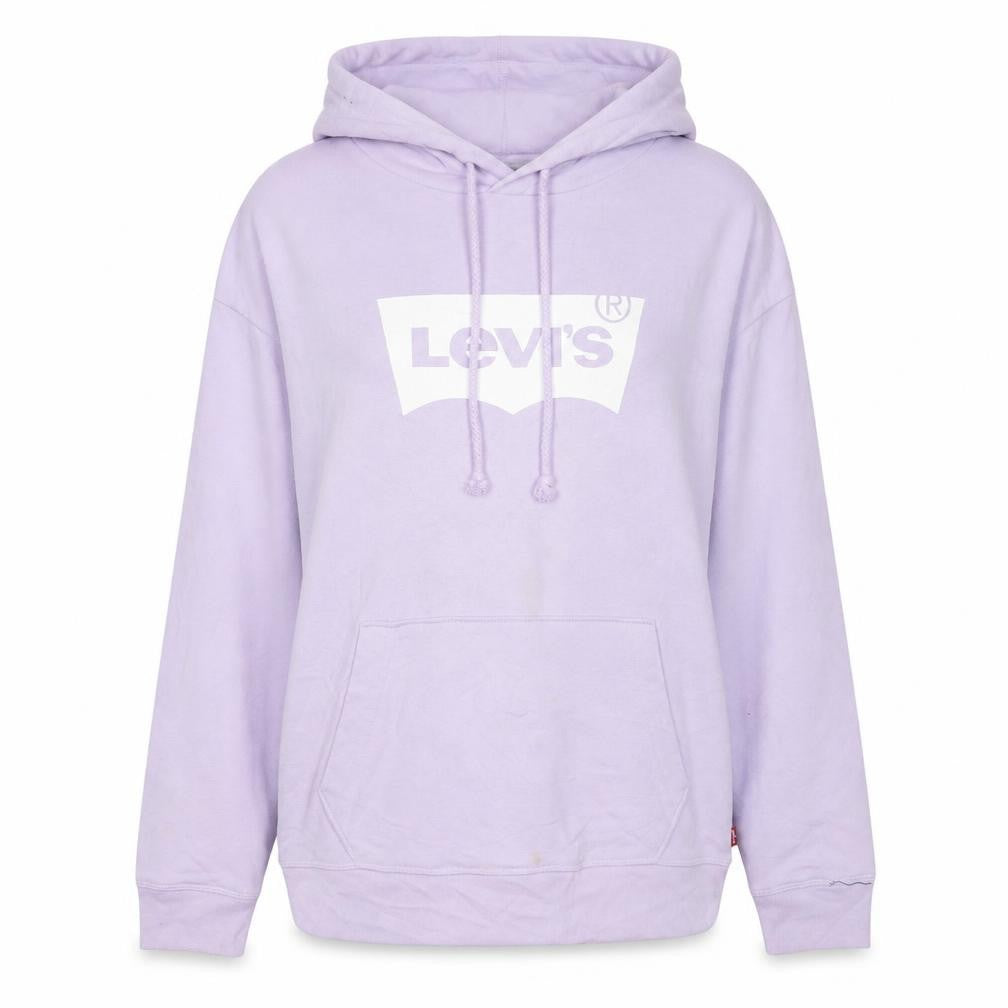 Levi's Girls Purple Pullover Hoodie S Logo Graphic Cotton Sweatshirt