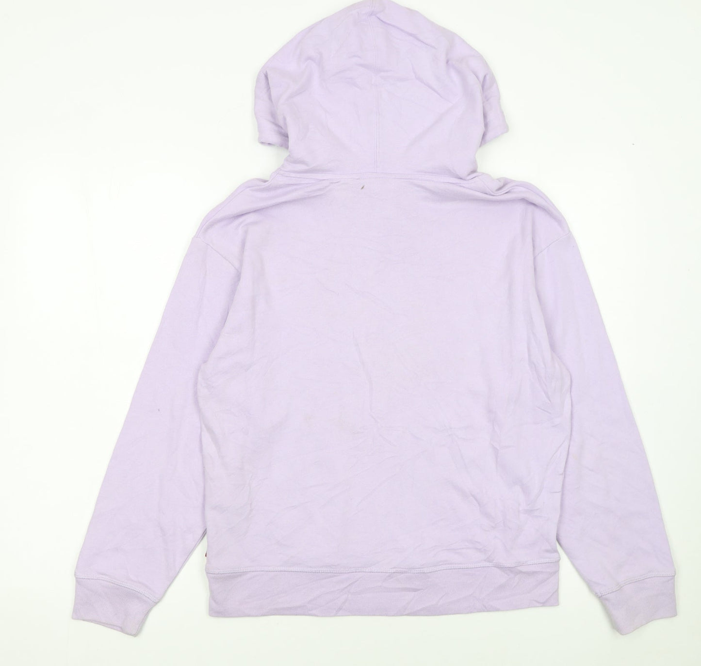 Levi's Girls Purple Pullover Hoodie S Logo Graphic Cotton Sweatshirt