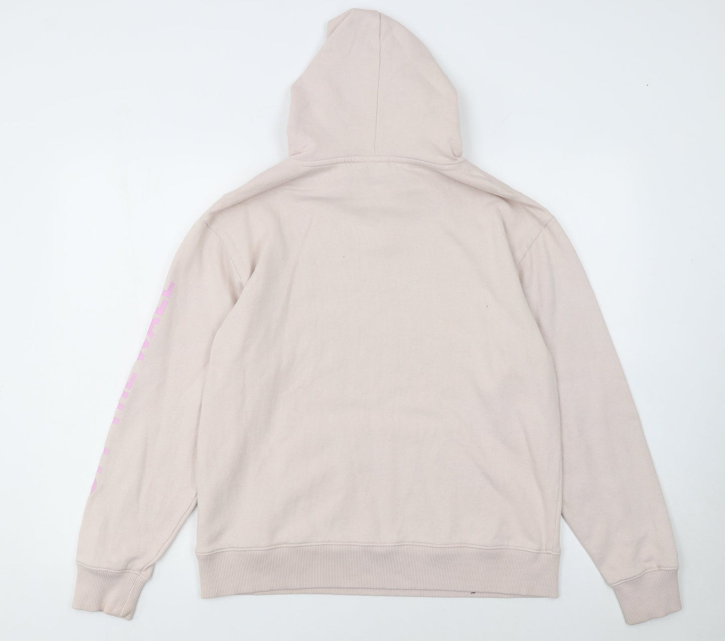 Vans Womens Beige Pink Check Pullover Hoodie Size S Cotton