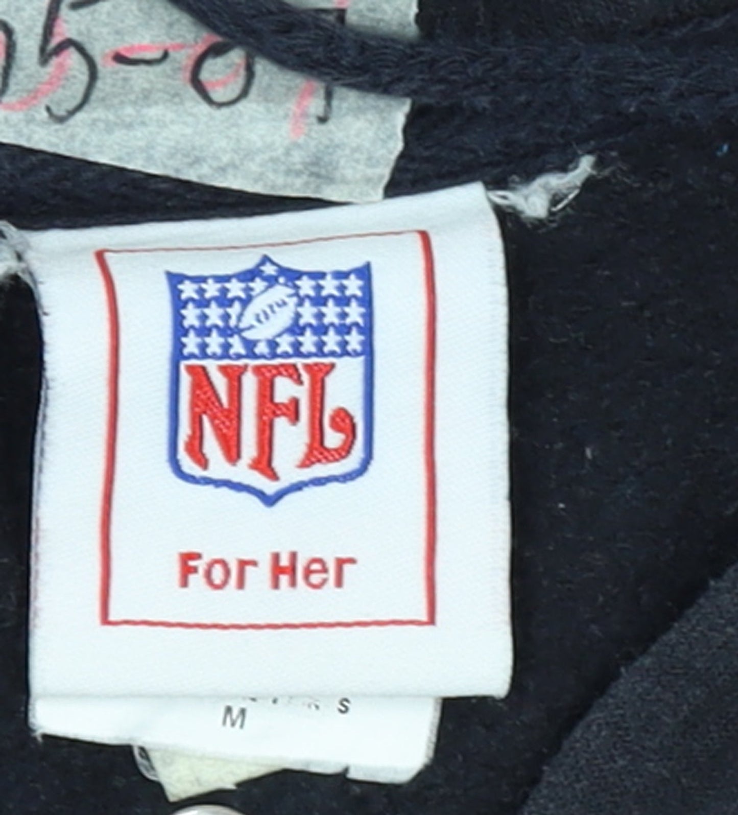 NFL For Her Panthers Black Full Zip Hoodie Women M Cotton Blend