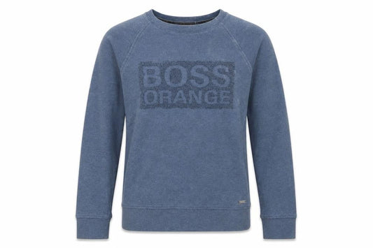 Hugo Boss Men's Blue Logo Pullover Sweatshirt Size M Crew Neck Cotton