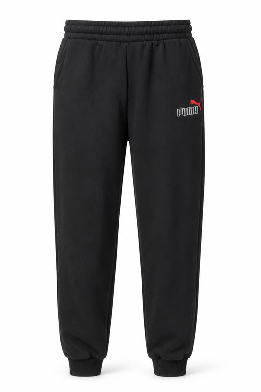 Puma Boys Black Jogger Sweatpants XL 15-16 Years Elastic Waist Logo