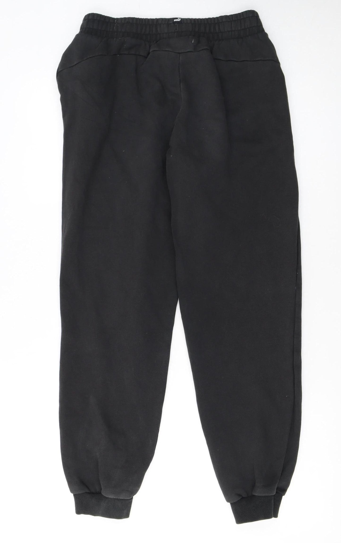 Puma Boys Black Jogger Sweatpants XL 15-16 Years Elastic Waist Logo