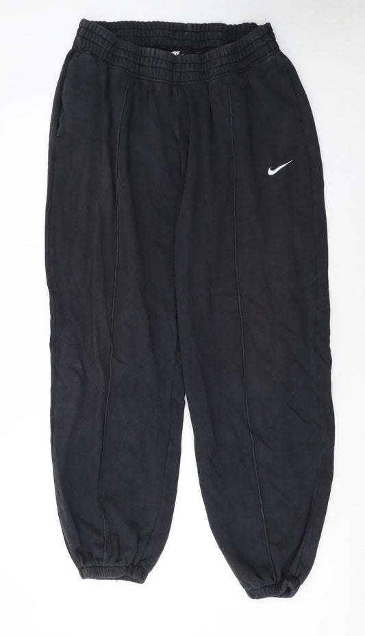 Nike Women’s Black Fleece Sweatpants L Tapered Fit Casualwear