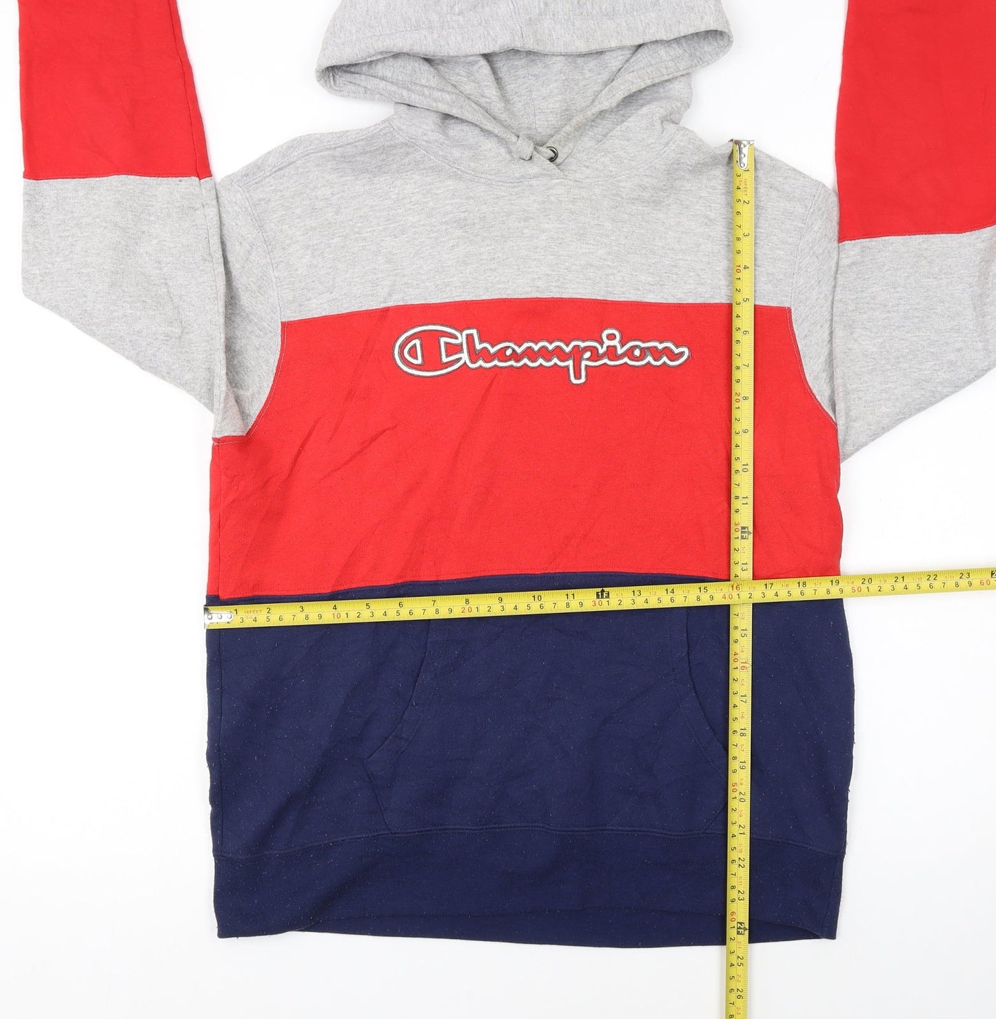 Champion Men's Multicoloured Pullover Hoodie Small Sports Style