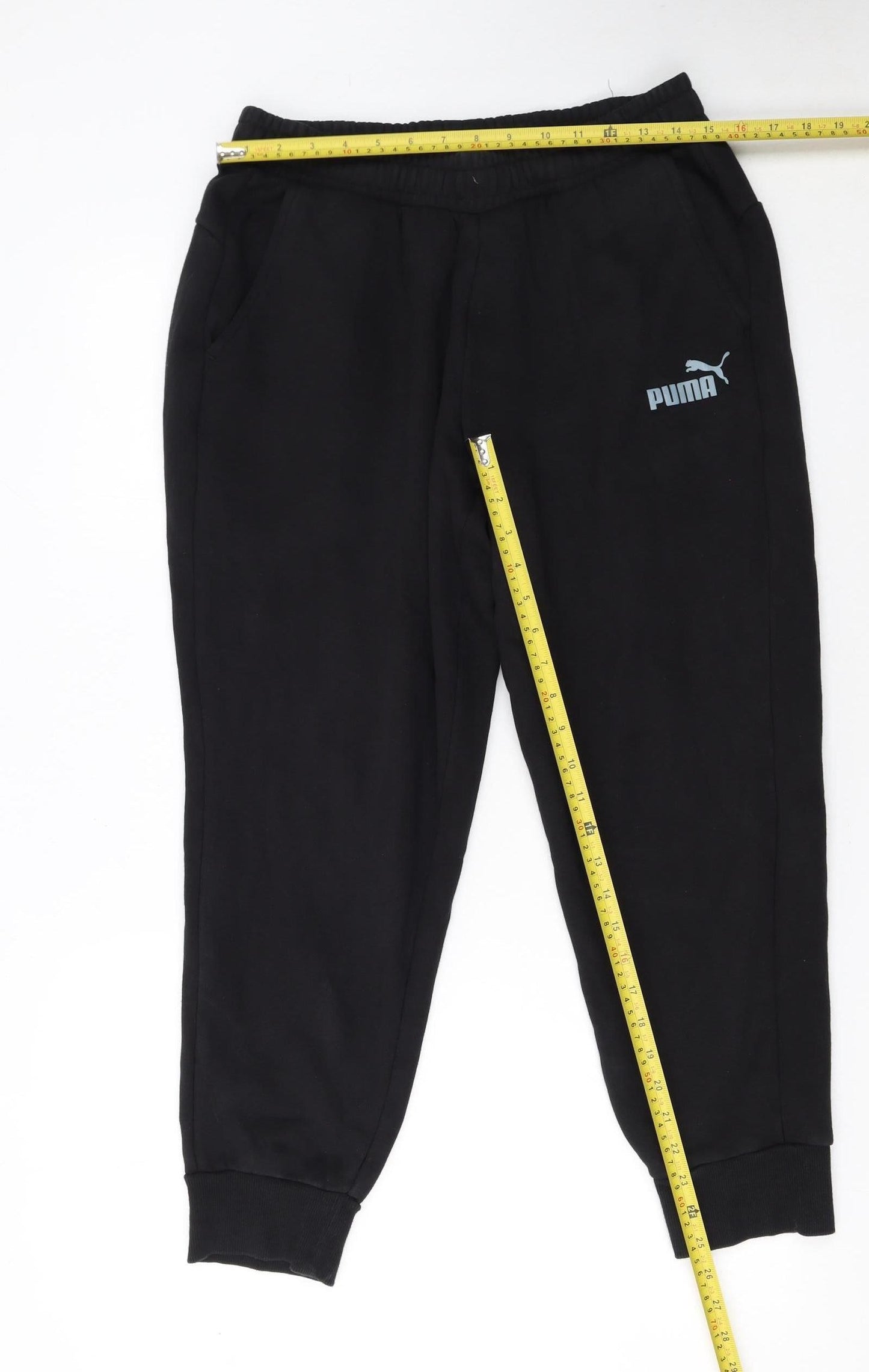 Puma Womens Black Cotton Blend Jogger Sweatpants L