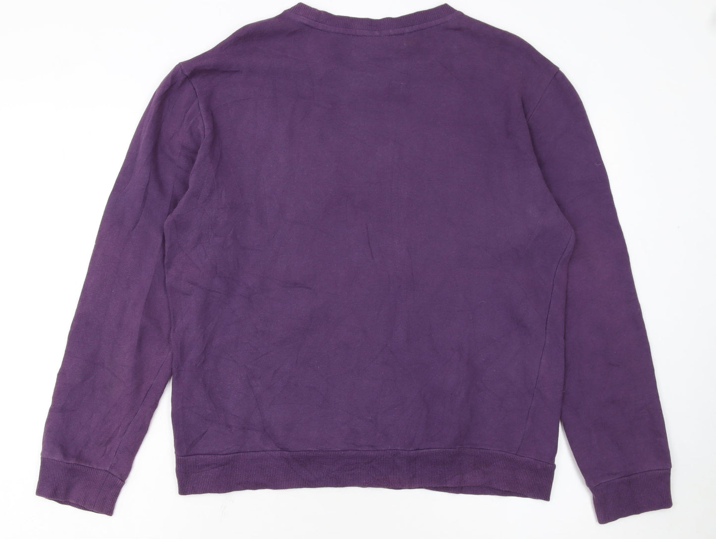 Fila Women's Purple Crew Neck Logo Sweatshirt Size S Relaxed Fit