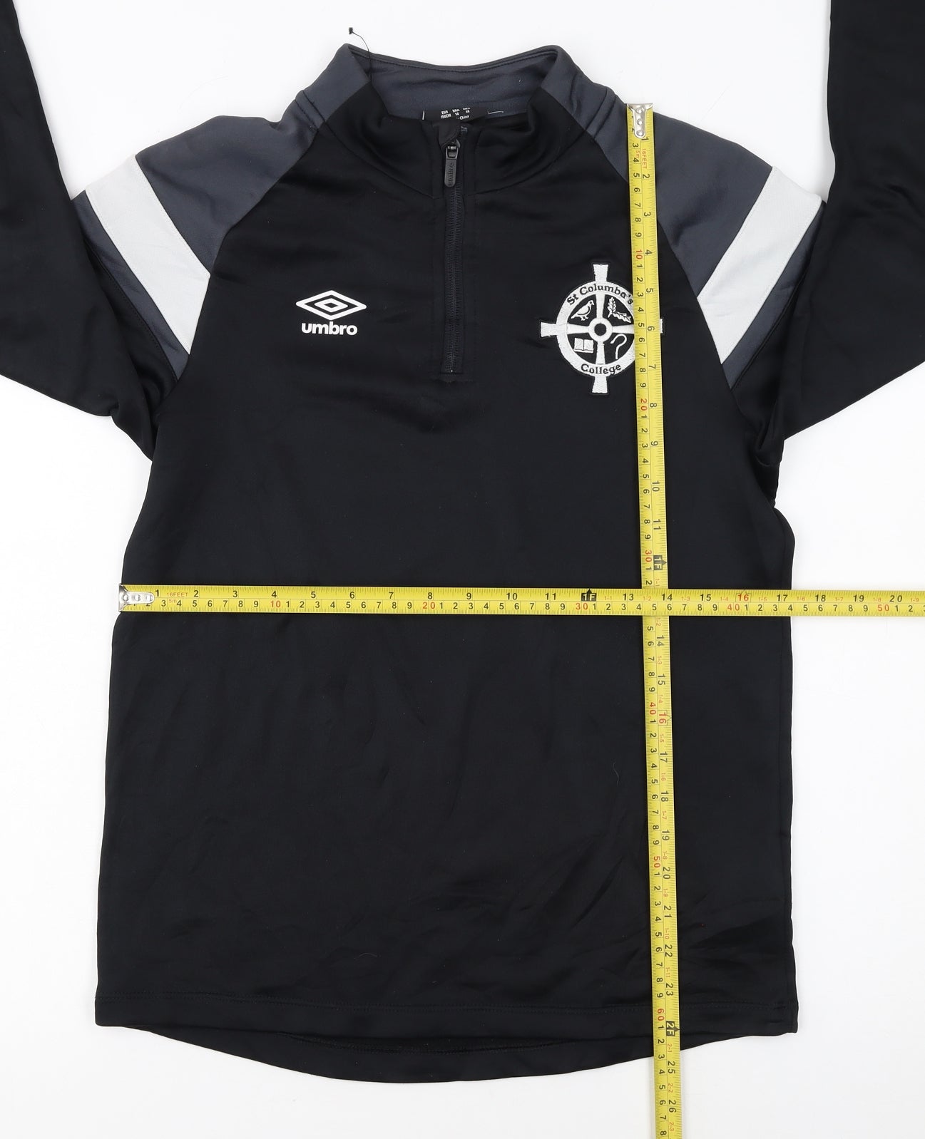 Umbro Boys Black 158 Football 1/4 Zip Training Sweatshirt Top