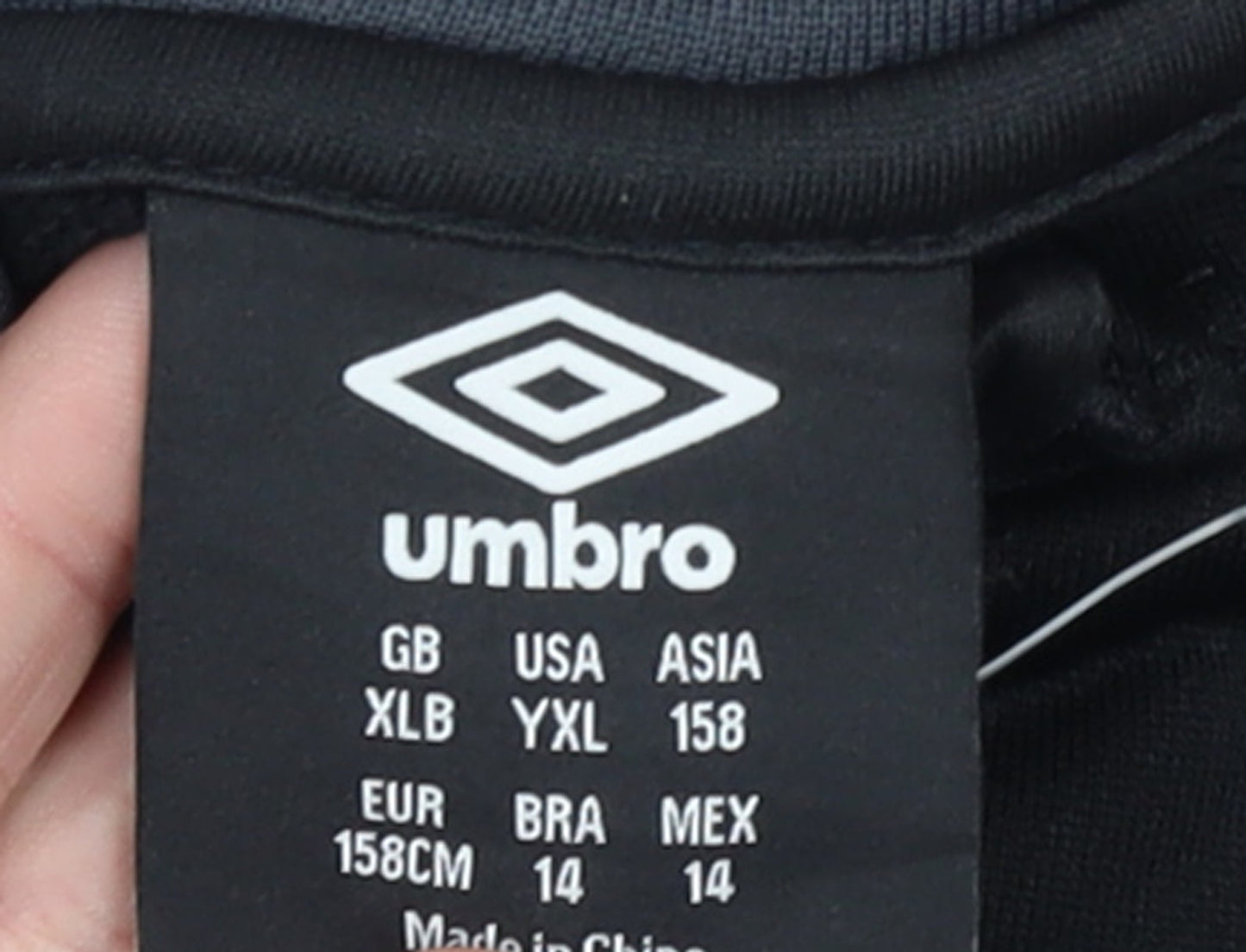 Umbro Boys Black 158 Football 1/4 Zip Training Sweatshirt Top