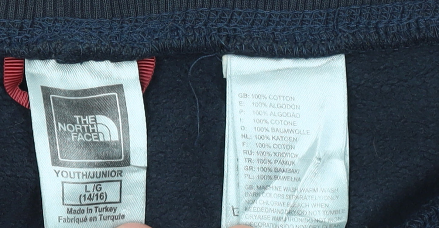 The North Face Boys Black Cotton Jogger Trousers 14 Years