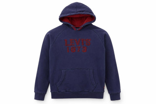 Levi's Girls Blue Pullover Hoodie 16 Years Fleece Lined Logo Sweatshirt