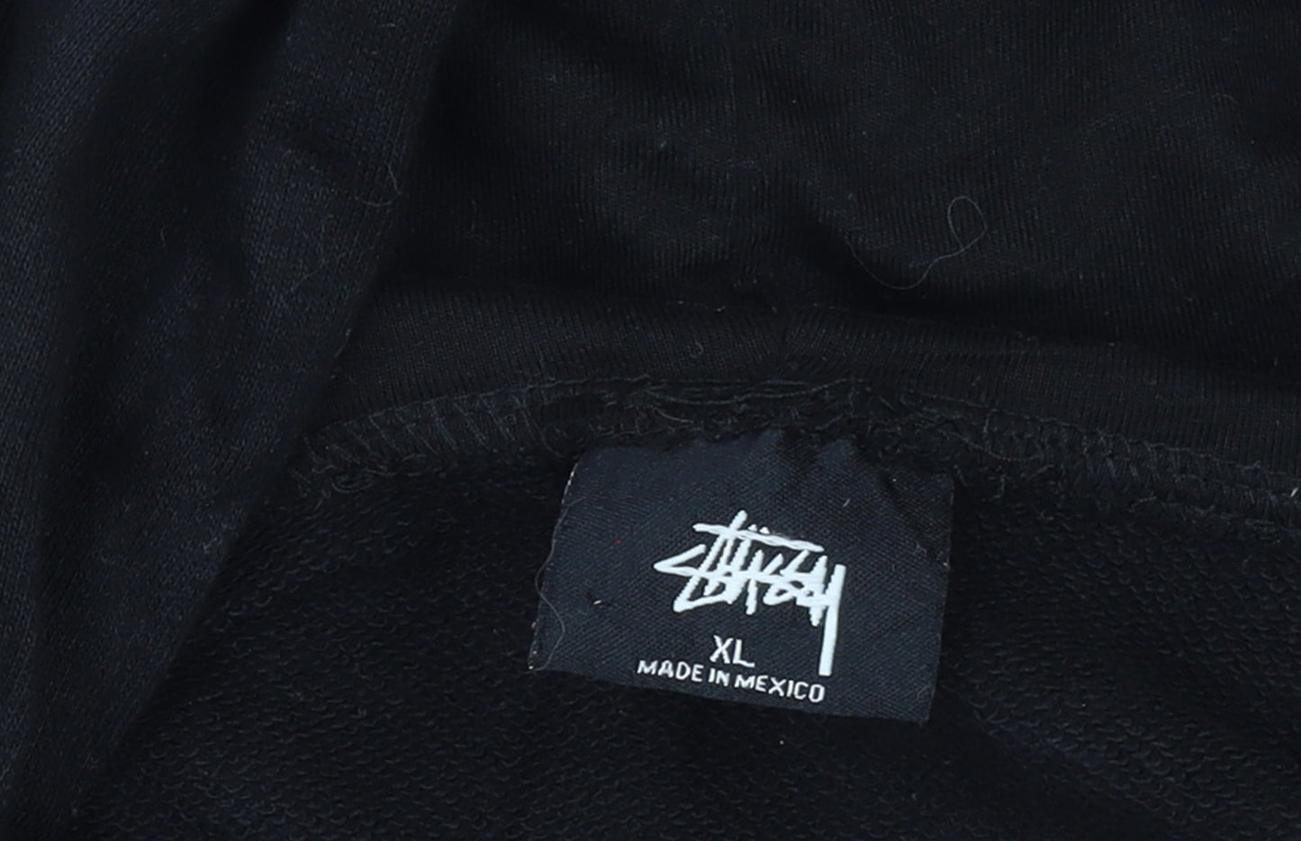 Stussy Women's Black Full Zip Hoodie XL - Streetwear Graphic Sweatshirt