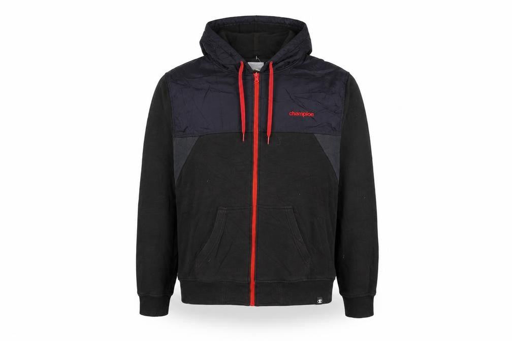 Champion Men’s Black Full Zip Hoodie L Sports Fleece Jacket