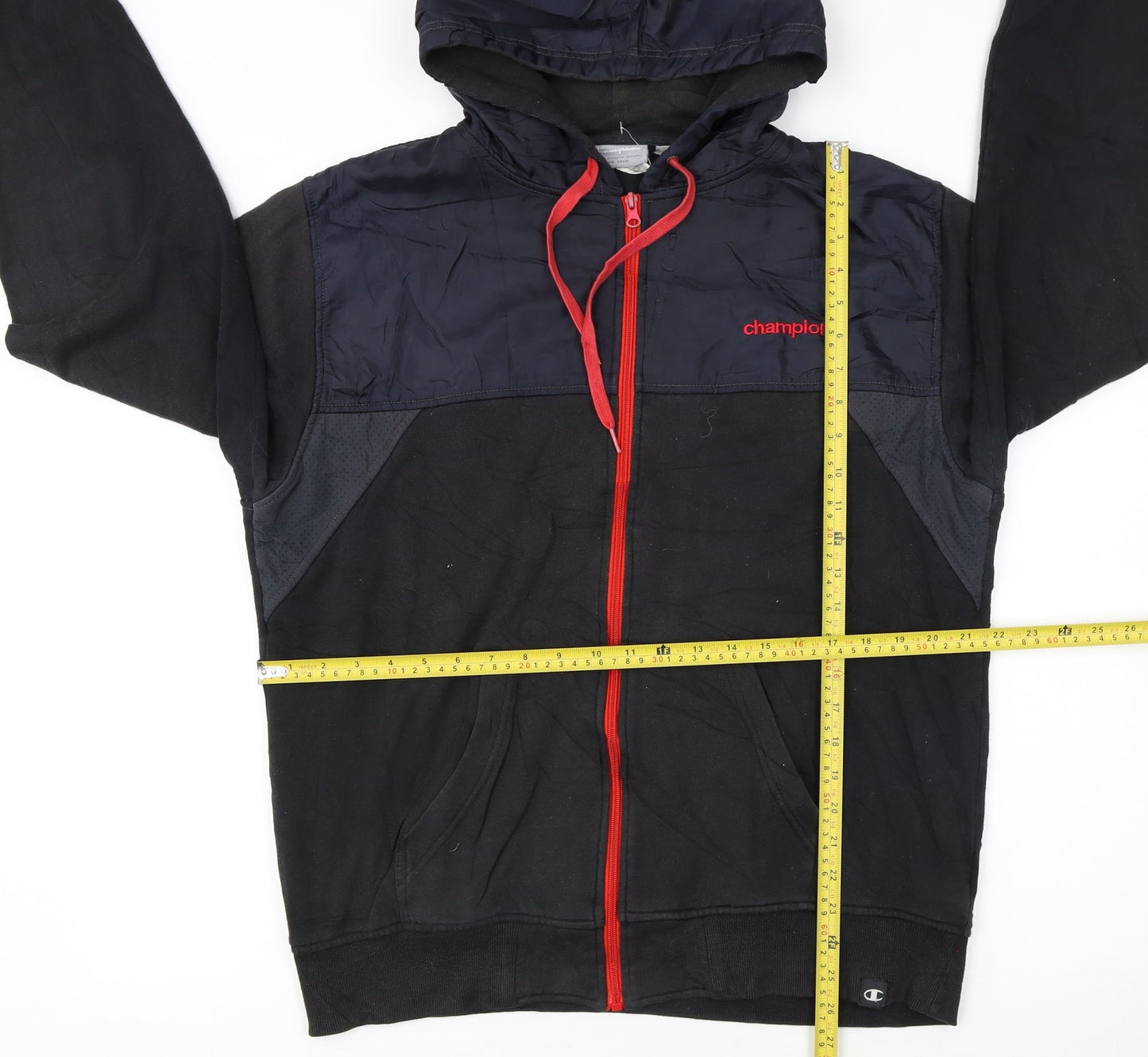 Champion Men’s Black Full Zip Hoodie L Sports Fleece Jacket