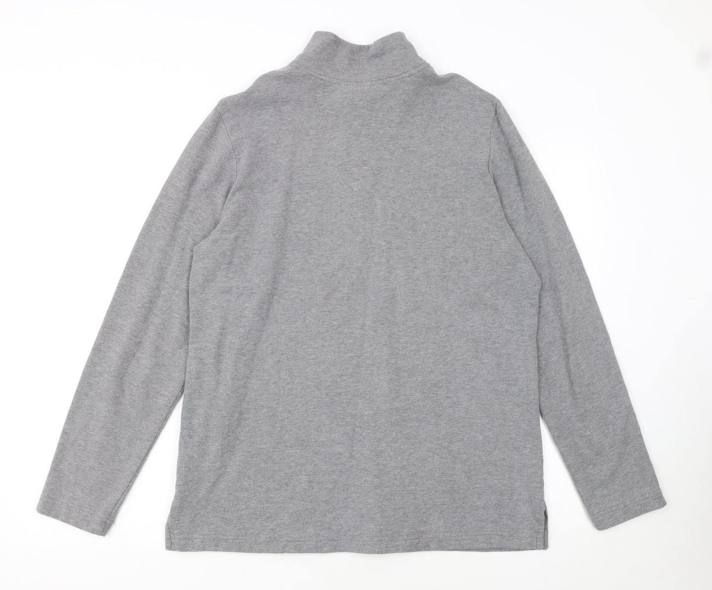 Eddie Bauer Womens Grey 1/4 Zip Cotton Pullover Sweatshirt L