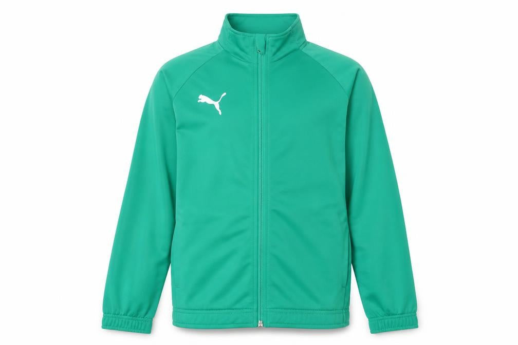 Puma Boys Green Track Jacket 14 Years Full Zip Lightweight Sportswear