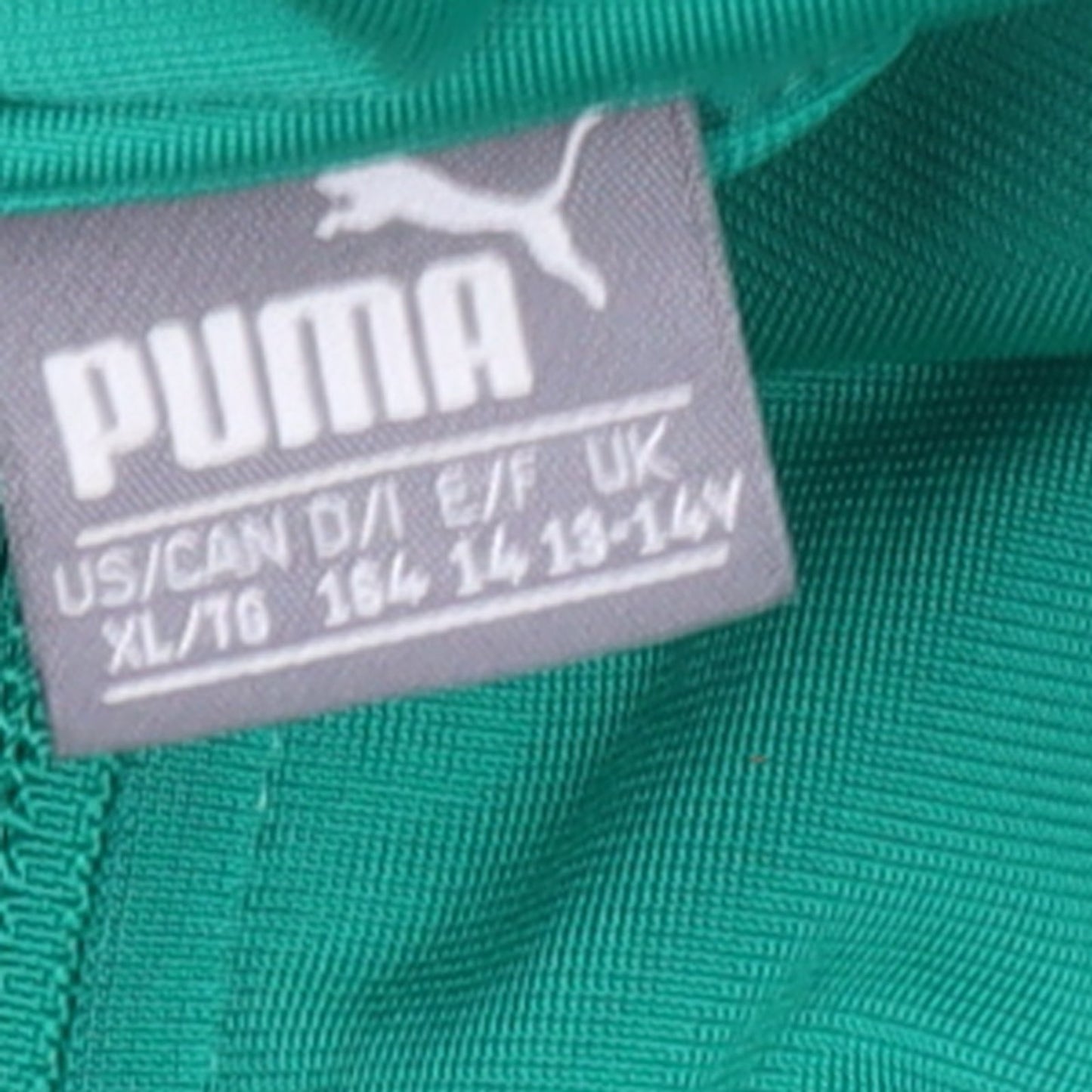 Puma Boys Green Track Jacket 14 Years Full Zip Lightweight Sportswear