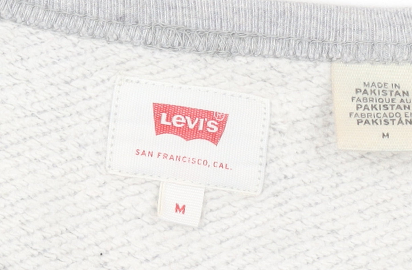 Levi's Men's Grey Crew Neck Pullover Sweatshirt Size M