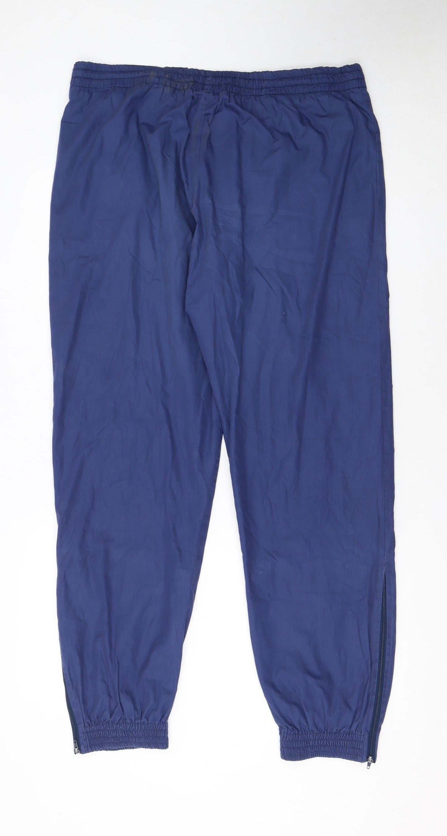 Umbro Men's Blue Track Pants L Lightweight Vintage Sports Tapered