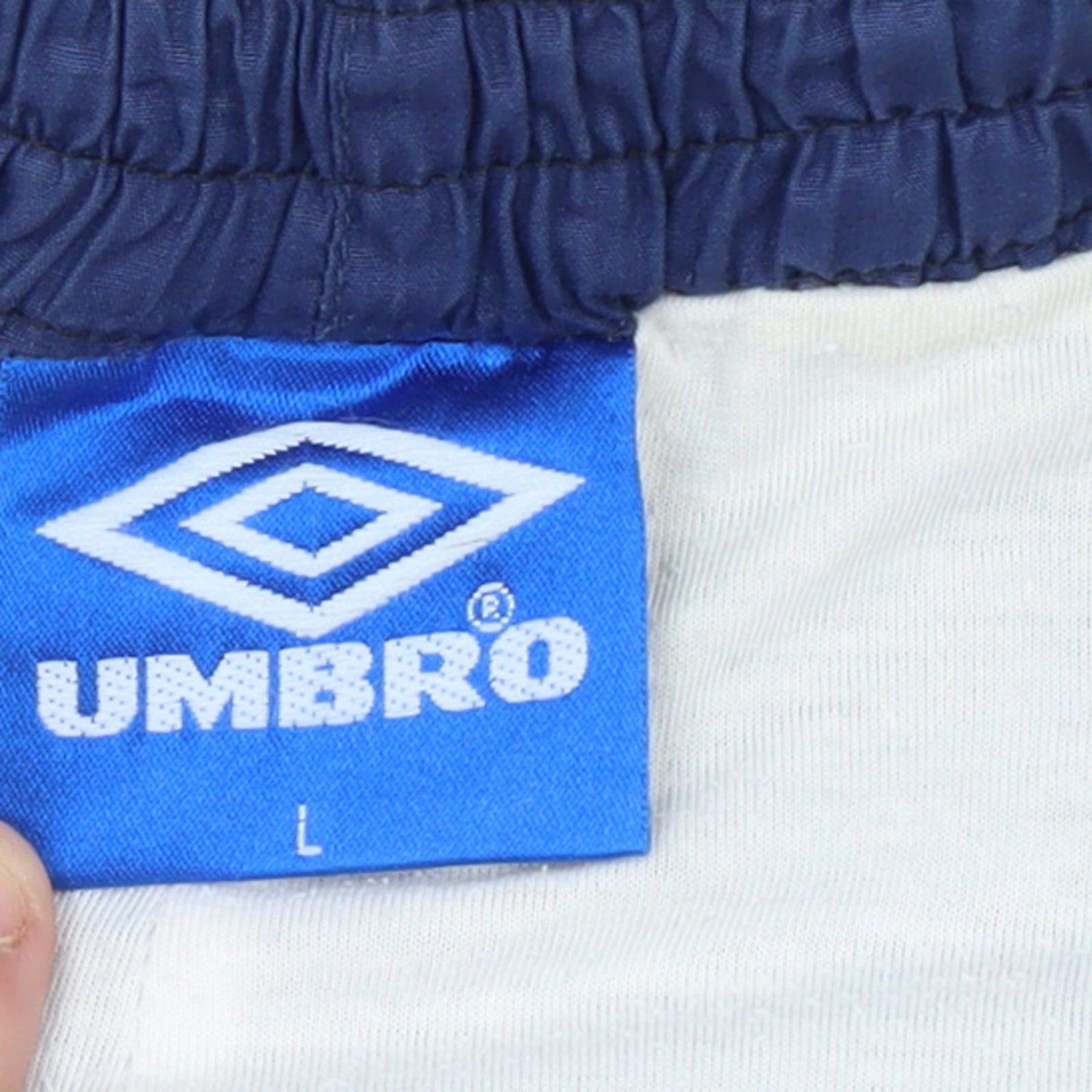 Umbro Men's Blue Track Pants L Lightweight Vintage Sports Tapered