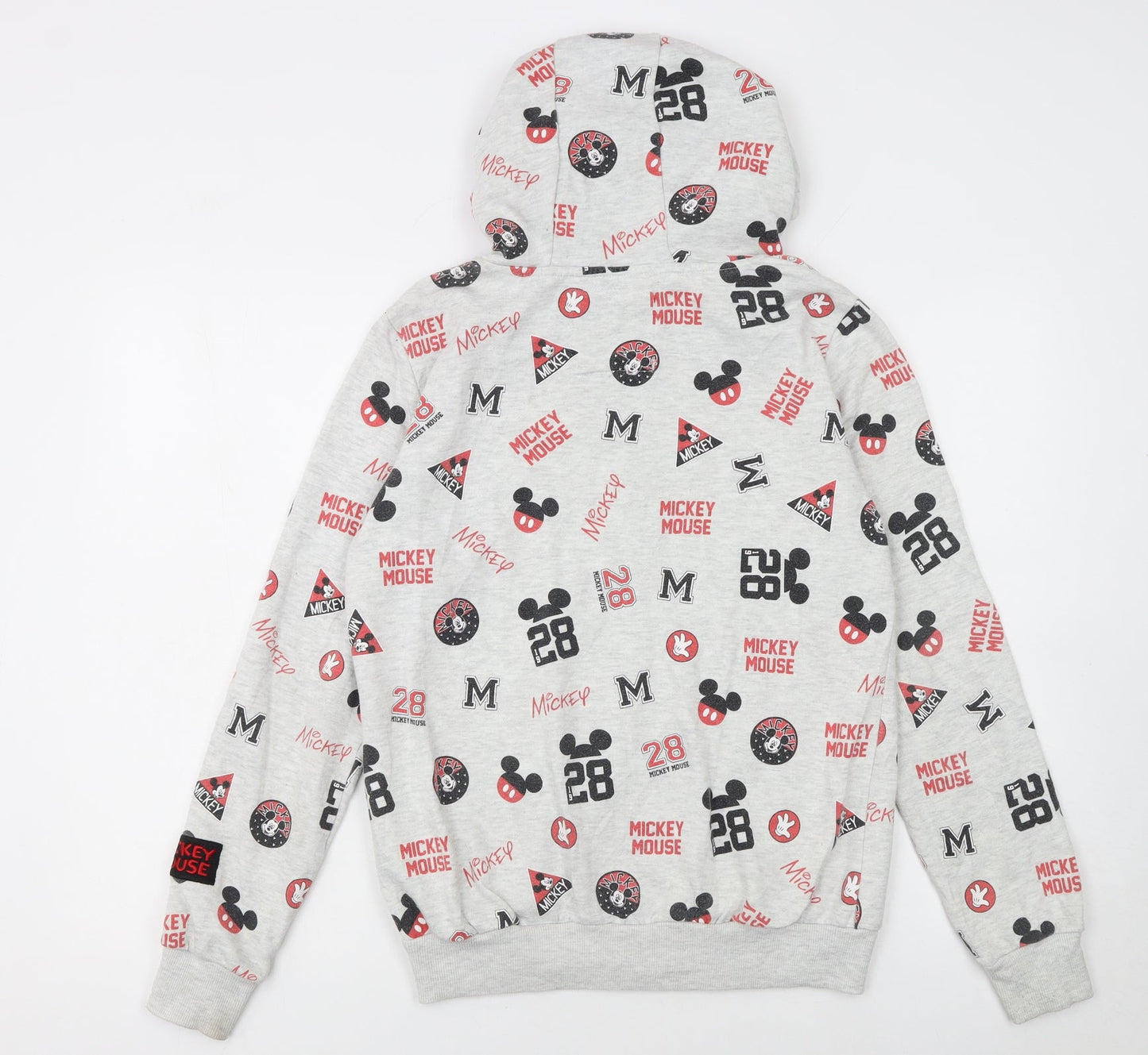 Disney CROPP Women's Grey Mickey Mouse Full Zip Hoodie Size S