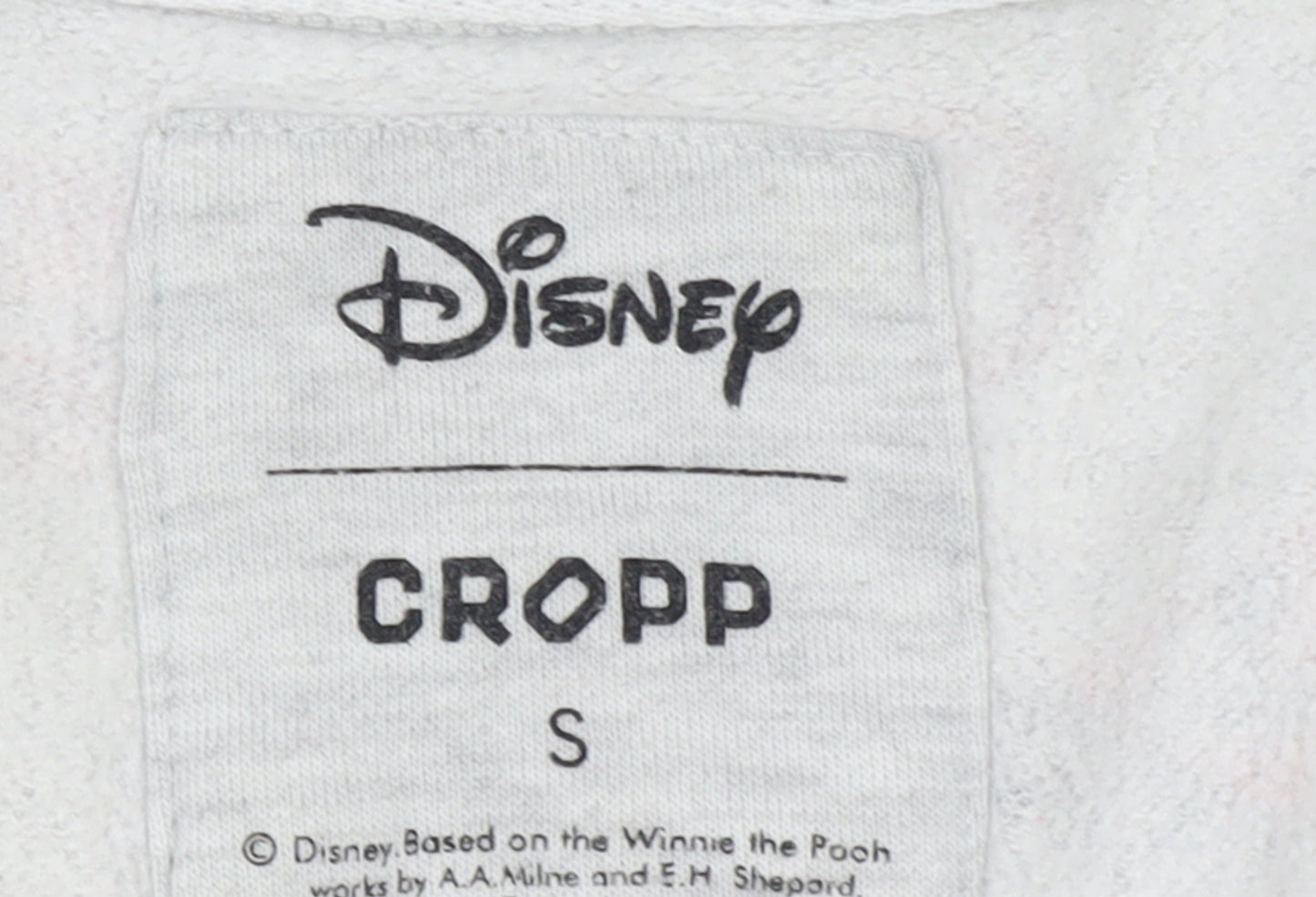 Disney CROPP Women's Grey Mickey Mouse Full Zip Hoodie Size S
