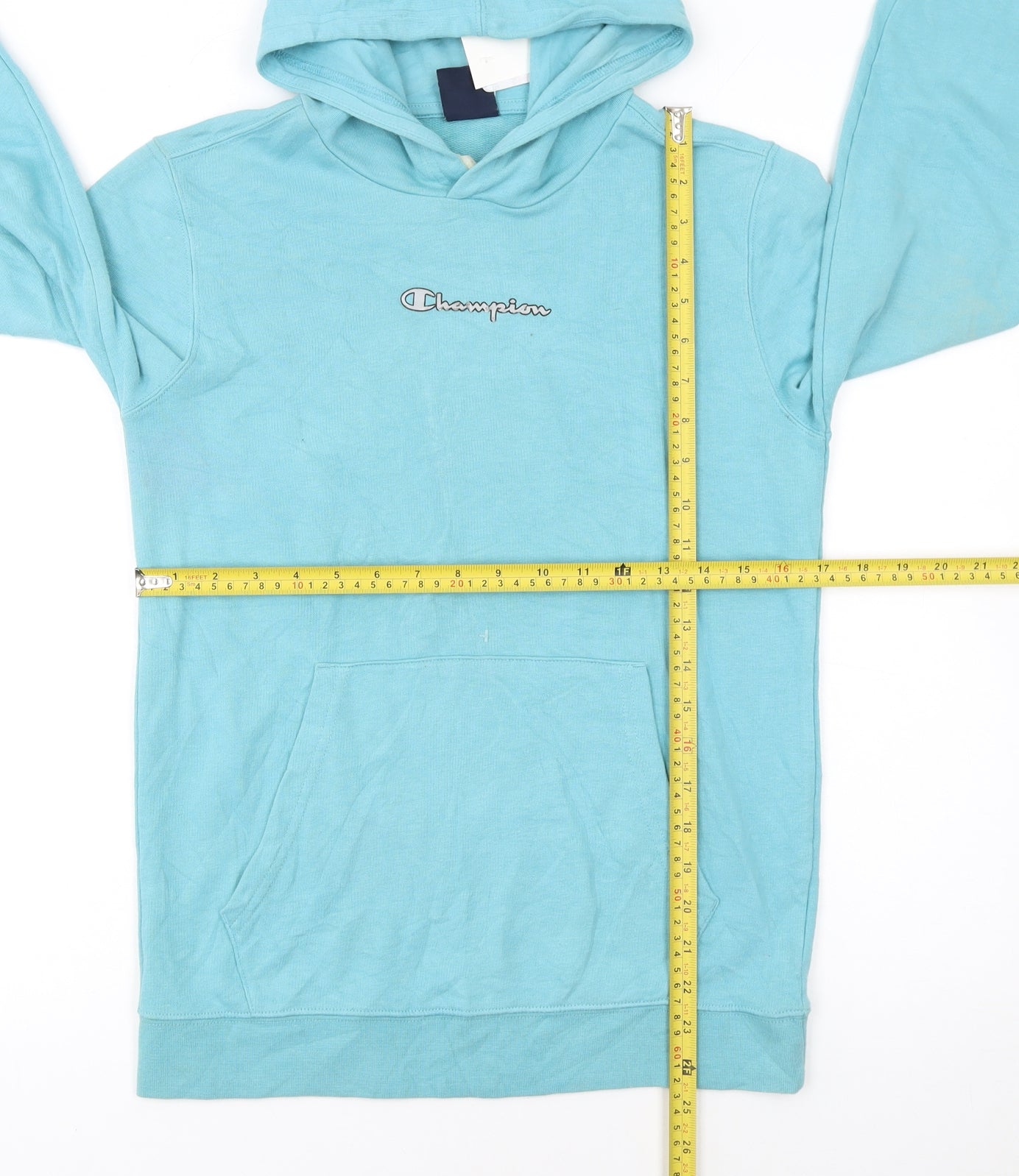 Champion Girls Blue Pullover Hoodie Size 13-14 Years Regular Fit