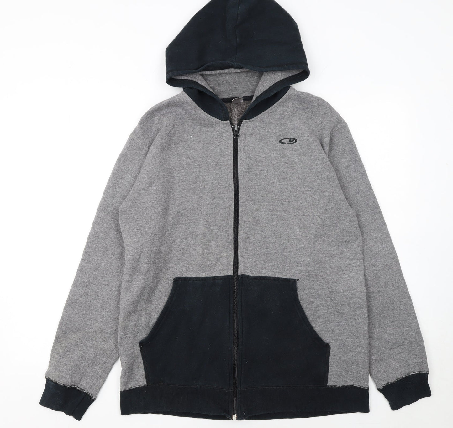 Champion Womens Grey Full Zip Hoodie XL 16-18 Fleece Lined Casual