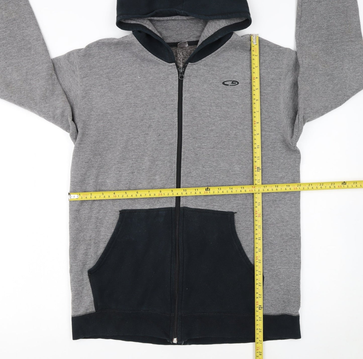 Champion Womens Grey Full Zip Hoodie XL 16-18 Fleece Lined Casual