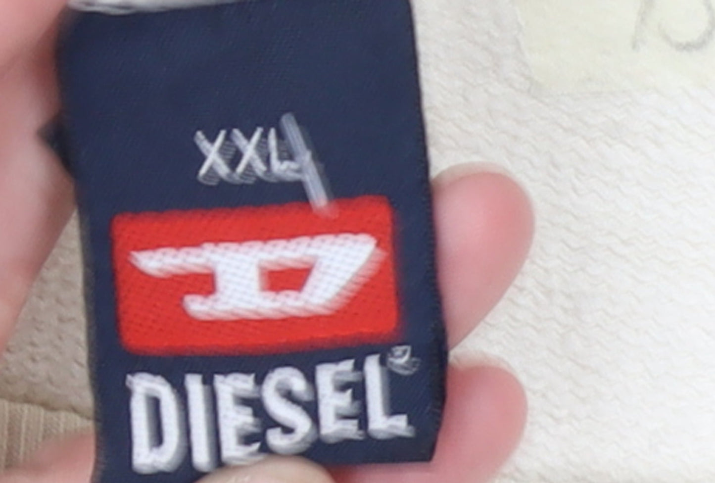Diesel Women Beige Graphic Crew Neck Sweatshirt XXL Cotton