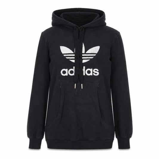Adidas Womens Black Hoodie Size 6 Pullover Hooded Sweatshirt