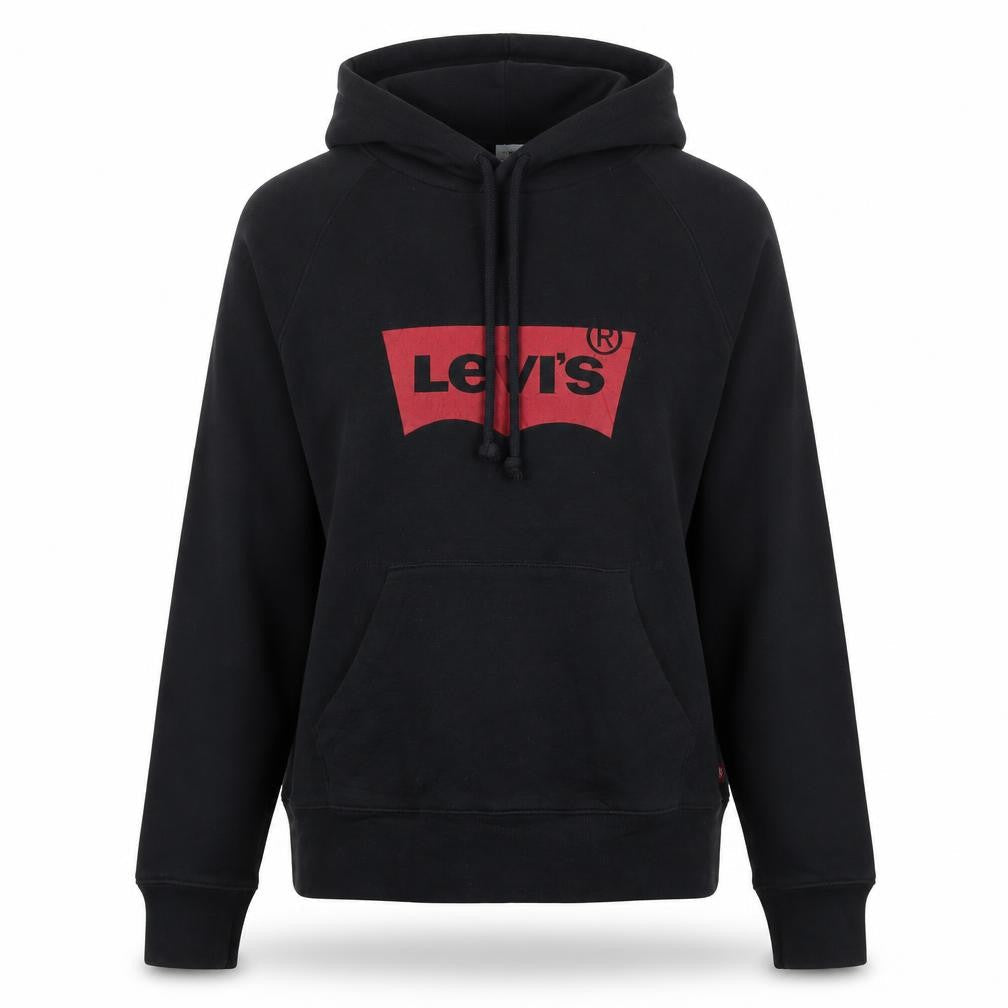 Levi's Women's Black Small Pullover Hoodie with Red Logo