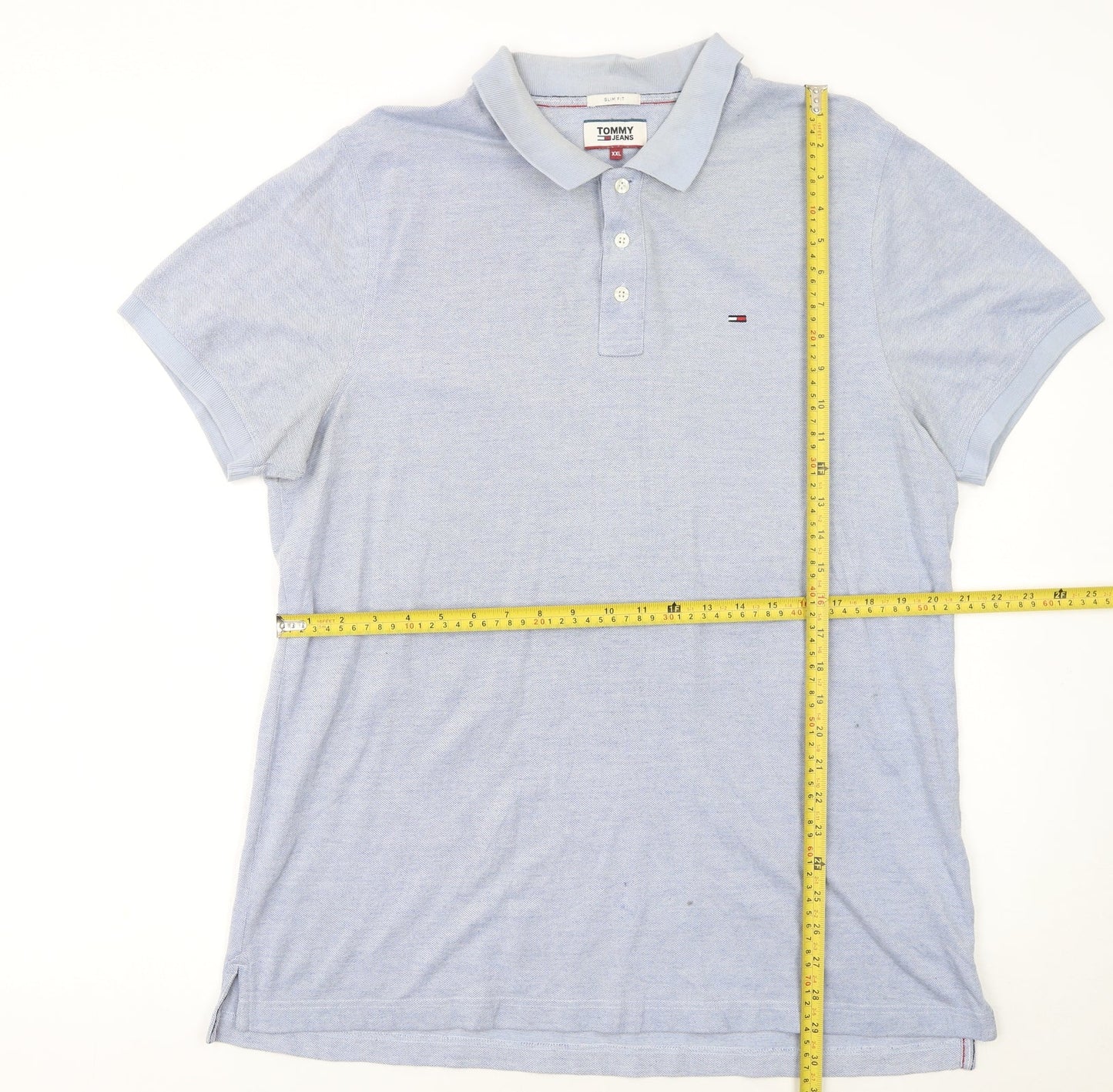 Tommy Jeans Men’s Blue Slim Fit 2XL Polo Shirt