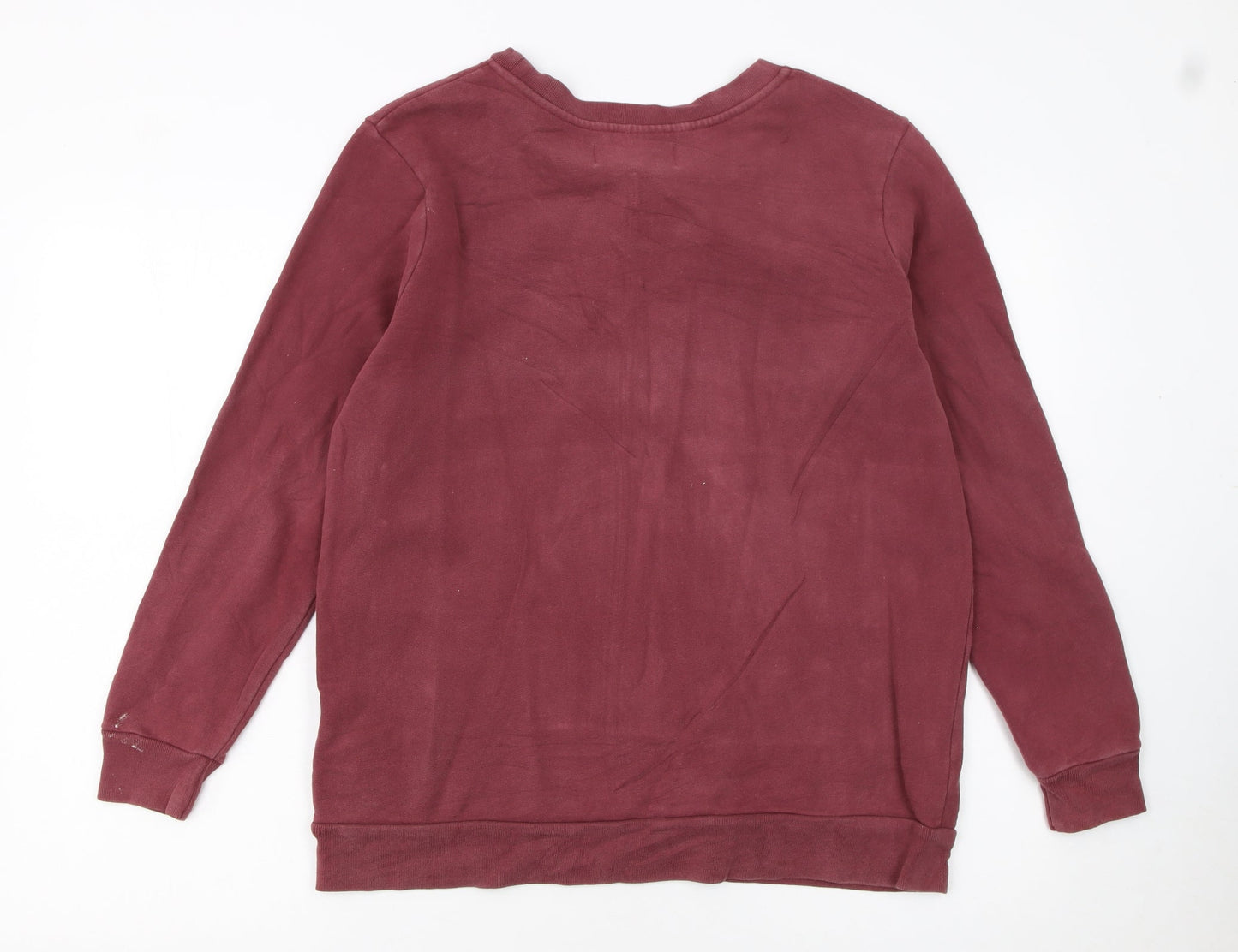 Calvin Klein Jeans Mens Red Logo Pullover Sweatshirt Size M